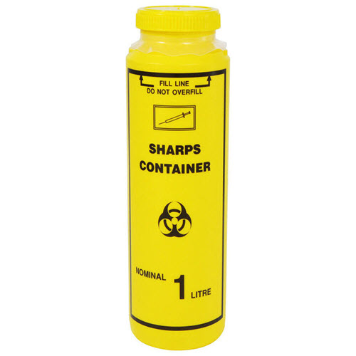 Sharps Container 1L Round without Bracket