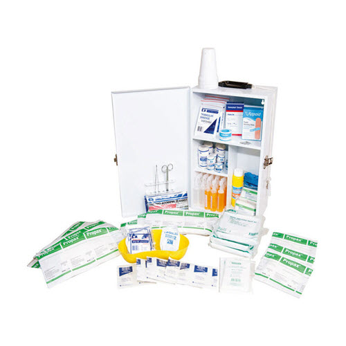 School Kit in a Wall Mounted Metal Cabinet