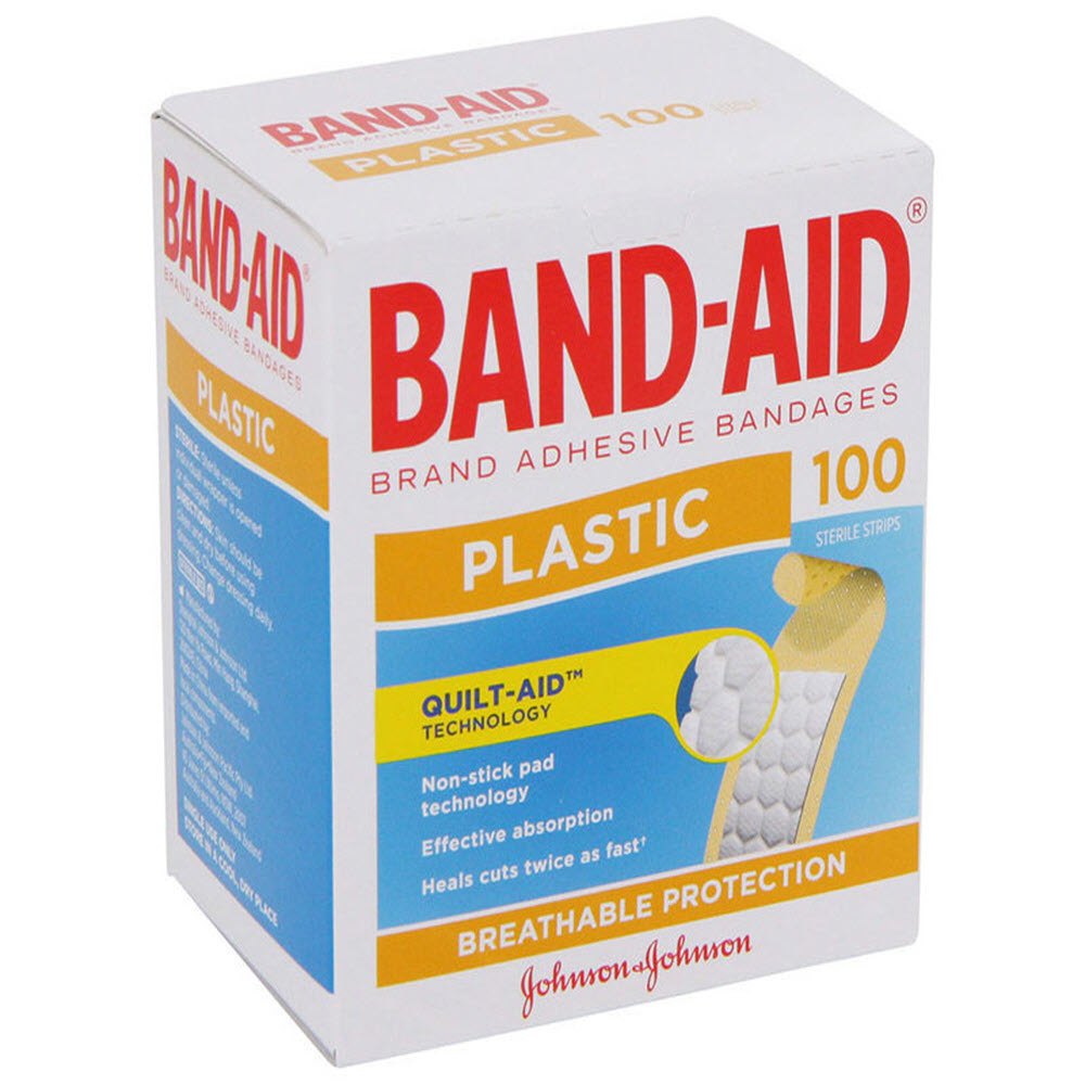 J&J Bandaid Plastic Strips (100) Alpha First Aid