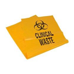 Yellow Biohazard Waste Bags 710 x 280mm (10) 40L
