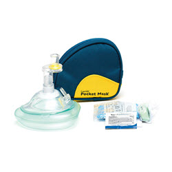 Laerdal Pocket Mask with Gloves & Filter in black soft case
