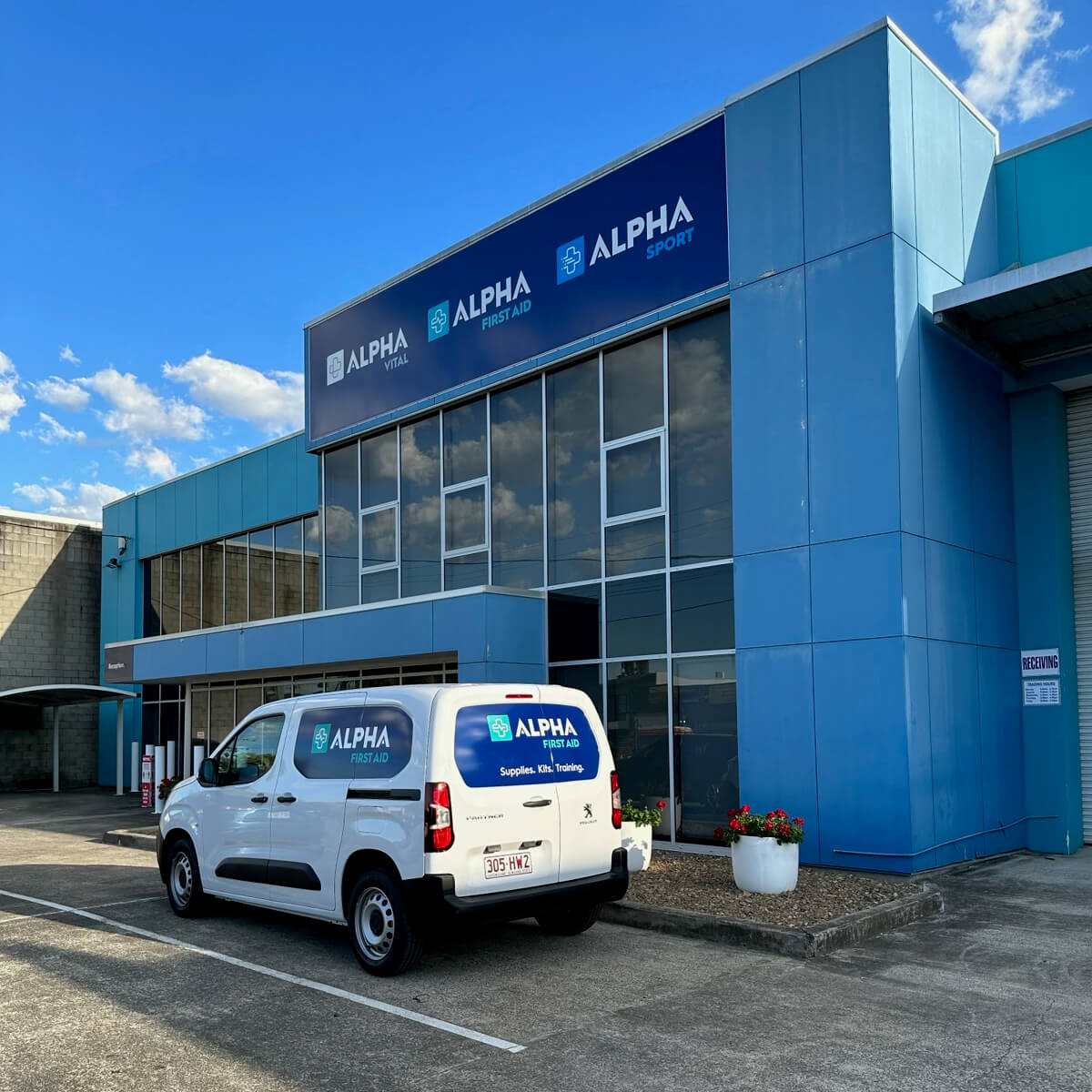 First Aid Van outside building